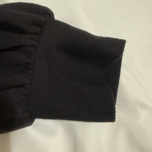 Knox Rose Women Embroidered Floral Crewneck Sweatshirt Black Small Boho Pullover - Picture 7 of 12